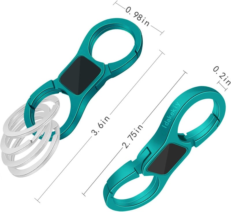 Idakekiy Key Chain Quick Release Spring with 4 Key Rings Heavy Duty Car Keychain Organizer for Men and Women - Image 3